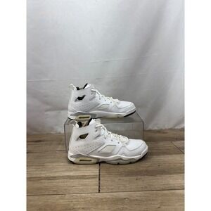 Jordan Flight Club 91 White‎ Leather High Top Sneakers Shoes Youth 7 Woman's 8.5